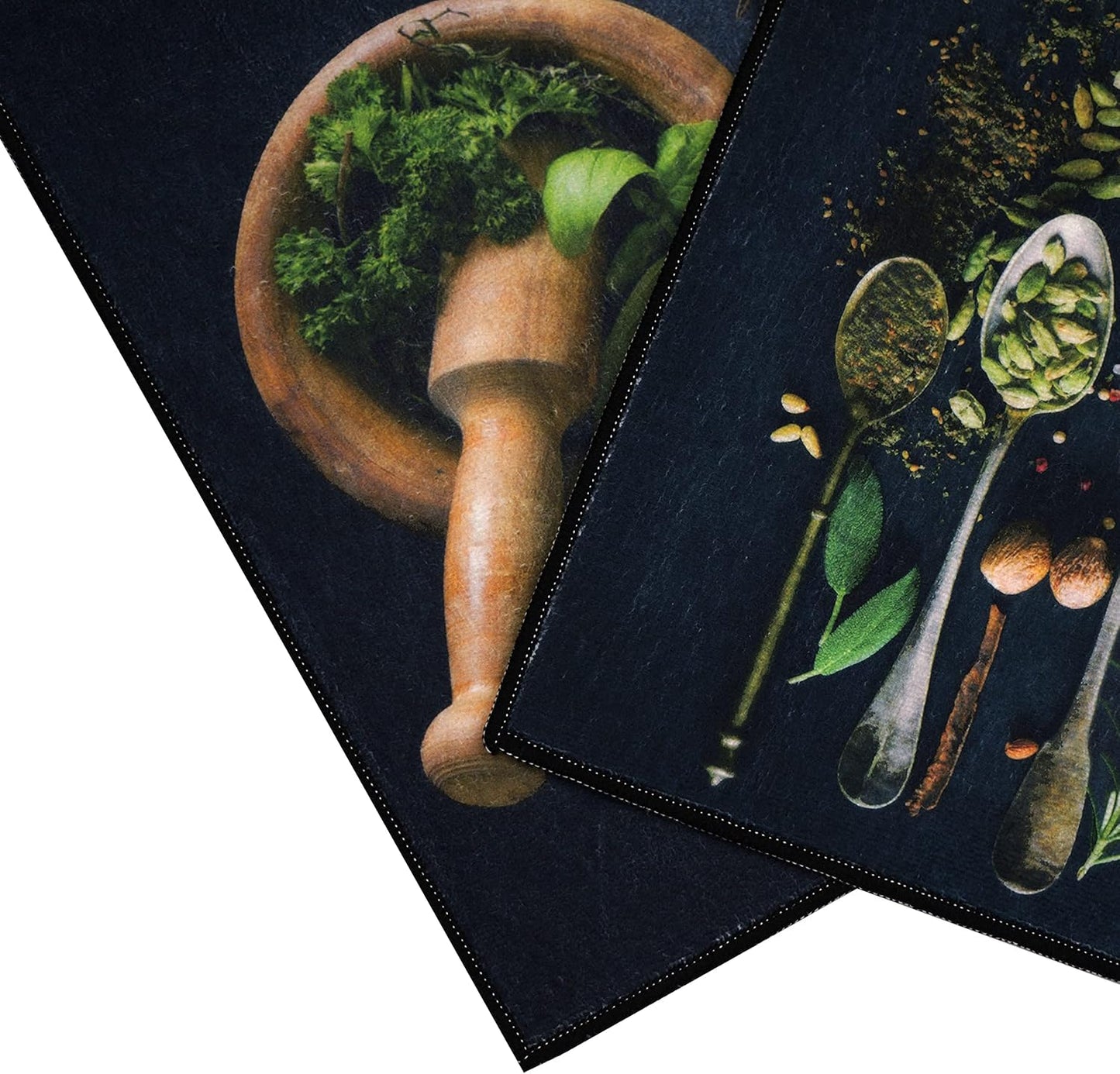 Artistic and Colorful Kitchen Rugs Kitchen Mats for Floor Non Slip Kitchen Rugs and Mats Kitchen Mat Set Farmhouse Kitchen Rugs and Mats Kitchen - Spicy Art - 2 Pieces - 30"X17" + 47”X17